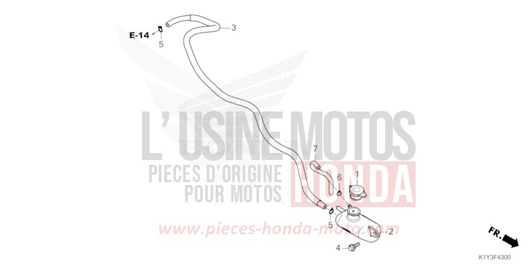 RESERVE TANK for PCX 125 MAT DIM GRAY METALLIC (NHC34) from 2021
